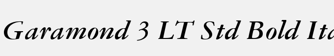 Garamond 3 LT Std Bold Italic
